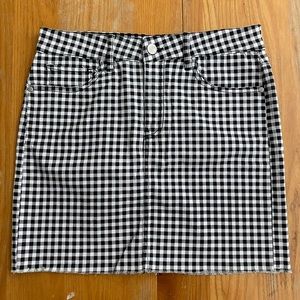 Women’s plaid jean skirt